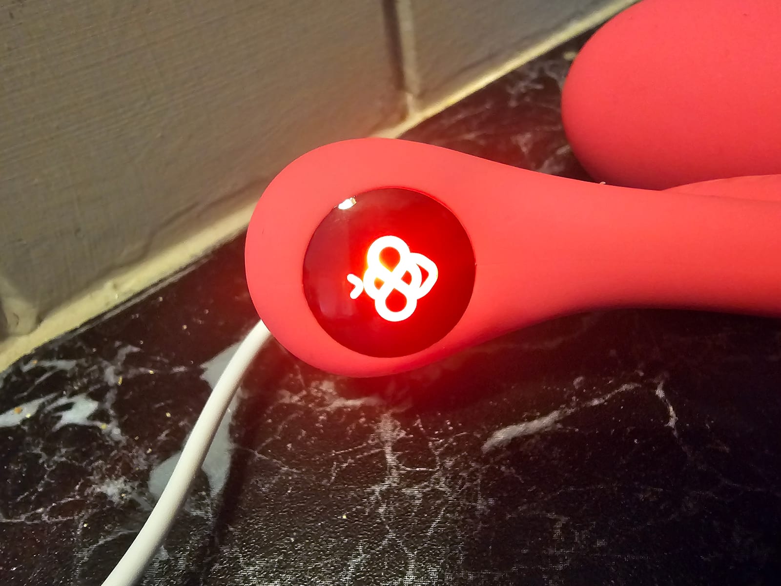 The LED tail lit in close-up